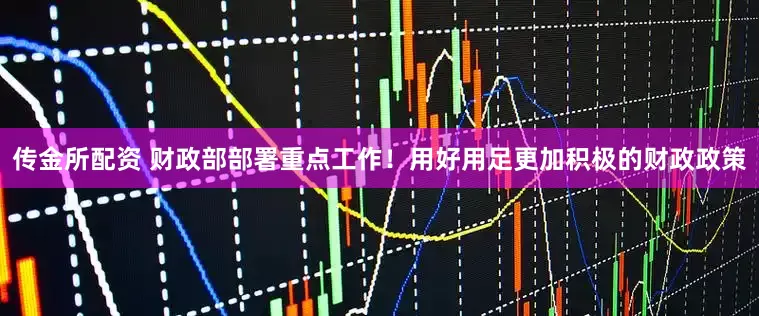 传金所配资 财政部部署重点工作！用好用足更加积极的财政政策